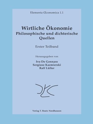 cover image of Wirtliche Ökonomie